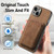 For iPhone 15 Pro Max Retro Leather Card Bag Magnetic Phone Case(Brown)