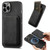 For iPhone 14 Pro Retro Leather Card Bag Magnetic Phone Case(Black)