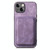 For iPhone 14 Pro Retro Leather Card Bag Magnetic Phone Case(Purple)