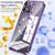 For iPhone 12 Pro Max MagSafe CD Texture Metal Lens Frame Full Coverage Phone Case(Purple)