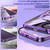 For iPhone 14 Pro Max MagSafe CD Texture Metal Lens Frame Full Coverage Phone Case(Purple)