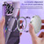 For iPhone 14 MagSafe CD Texture Metal Lens Frame Full Coverage Phone Case(Purple)