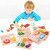 2 PCS Wood Blocks Cutting or Stringing Cube Puzzle Early Education Intelligence Toys For Children(Fruit-Cutting)