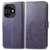 For Tecno Spark Go 2024 Four-leaf Clasp Embossed Buckle Leather Phone Case(Purple)