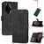 For Honor 100 Pro Cubic Skin Feel Flip Leather Phone Case(Black)