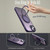 For iPhone 15 Plus 360-degree Rotating MagSafe Magnetic Holder Phone Case(Purple)