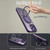 For iPhone 12 Pro 360-degree Rotating MagSafe Magnetic Holder Phone Case(Purple)