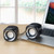 YEEZE A1 Multimedia USB2.0 Desktop Speaker Mini Computer Notebook Speaker(White Orange)
