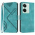 For OnePlus Ace 2V Line Pattern Skin Feel Leather Phone Case(Light Blue)