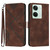 For OnePlus Ace 2V Line Pattern Skin Feel Leather Phone Case(Coffee)