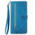 For Honor X9b Embossed Flower Zipper Leather Phone Case(Blue)