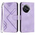 For OnePlus 12 Line Pattern Skin Feel Leather Phone Case(Light Purple)