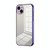 For iPhone 15 Plus Transparent Plating Fine Hole Phone Case(Purple)