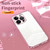 For iPhone 14 Pro Transparent Plating Fine Hole Phone Case(Pink)