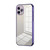 For iPhone 11 Pro Transparent Plating Fine Hole Phone Case(Purple)