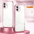 For iPhone 12 Transparent Plating Fine Hole Phone Case(Pink)