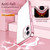 For iPhone 12 Transparent Plating Fine Hole Phone Case(Pink)
