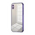 For iPhone XS Max Transparent Plating Fine Hole Phone Case(Purple)