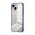 For iPhone 15 Transparent Plating Fine Hole Phone Case(Purple)