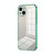 For iPhone 14 Transparent Plating Fine Hole Phone Case(Green)