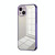 For iPhone 14 Transparent Plating Fine Hole Phone Case(Purple)