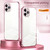 For iPhone 11 Pro Transparent Plating Fine Hole Phone Case(Silver)