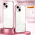 For iPhone 15 Transparent Plating Fine Hole Phone Case(Black)