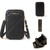 Baellerry N0111 Large Capacity Vertical Double-zipper Phone Bag Single-shoulder Messenger Bag(Black)