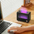 USB White Noise Simulation Flame Fire Furnace Aromatherapy Machine Indoor Large Spray Measurement Humidifier(White)