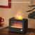 USB White Noise Simulation Flame Fire Furnace Aromatherapy Machine Indoor Large Spray Measurement Humidifier(White)