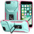 For iPhone 7 Plus Sliding Camshield Holder Phone Case(Grey Green + Pink)