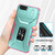 For iPhone 7 Plus Sliding Camshield Holder Phone Case(Grey Green + Pink)