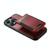 For iPhone 12  Suteni H17 Oil Eax Leather MagSafe Detachable Wallet Phone Case(Red)