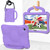 For Samsung Galaxy Tab A8 10.5 2021 Handle Football Shaped EVA Shockproof Tablet Case(Light Purple)
