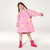 Siamese Children Raincoat Hooded Raincoat, Size: XXL(Pink)