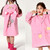 Siamese Children Raincoat Hooded Raincoat, Size: XXL(Pink)