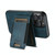 For iPhone 13 Suteni H17 Oil Eax Leather MagSafe Detachable Wallet Phone Case(Blue)