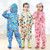 Siamese Children Raincoat  Print Thin Section Hooded  Raincoat, Size: L(Pink)