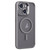 For iPhone 14 Plus Invisible Lens Holder PC + TPU Frosted MagSafe Phone Case(Gray)