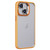 For iPhone 14 Invisible Lens Holder PC + TPU Frosted Phone Case(Orange)