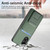 For OPPO Reno8 5G Carbon Fiber Card Bag Fold Stand Phone Case(Green)