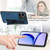 For Realme C53 Retro Wristband Holder Leather Back Phone Case(Blue)