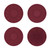 4pcs/set 6.8x0.3cm Car Anti-slip Silicone Water Coaster Storage Interior, Color: Wine Red