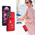 For Xiaomi Poco X5/Redmi Note 12 5G Global Organ Card Bag Ring Holder PU Phone Case with Lanyard(Red)