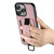 For iPhone 12 / 12 Pro Suteni H13 Litchi Leather Wrist Strap Wallet Back Phone Case(Pink)