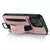 For iPhone 12 / 12 Pro Suteni H13 Litchi Leather Wrist Strap Wallet Back Phone Case(Pink)