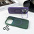 For iPhone 12 Pro Max MagSafe Lens Holder PC Hybrid TPU Phone Case(Green)