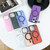 For iPhone 15 Plus MagSafe Lens Holder PC Hybrid TPU Phone Case(Purple)