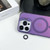 For iPhone 13 Pro Max MagSafe Lens Holder PC Hybrid TPU Phone Case(Purple)