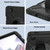 For Samsung Galaxy Tab A7 Lite X Rotation PC Hybrid Silicone Tablet Case with Strap(Full Black)